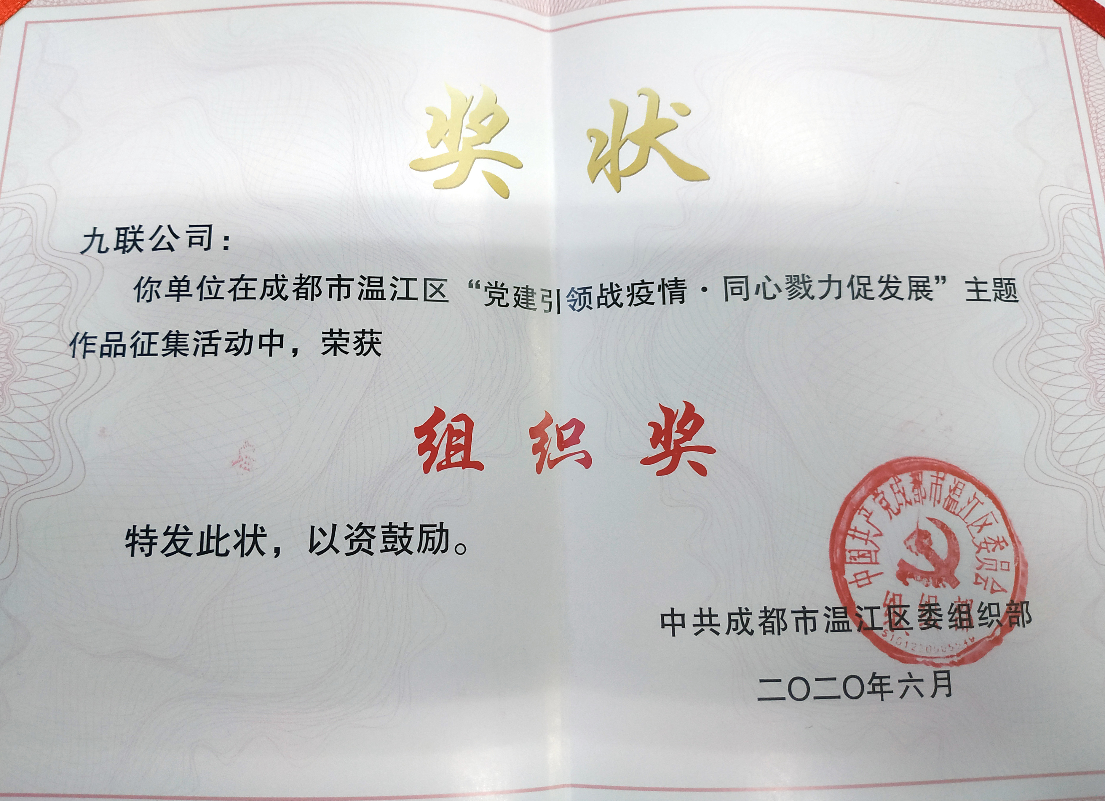 20年“黨建引領(lǐng)戰(zhàn)疫情，同心戮力促發(fā)展主題作品征集活動”組織獎“.jpg
